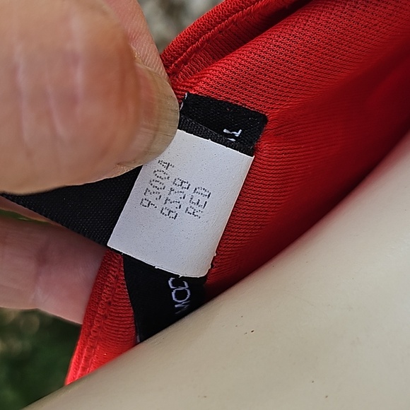 Vintage MODA International Rayon Polyester size M classic RED stretchy dress - Picture 11 of 12